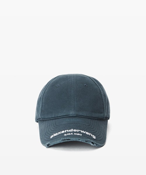 알렉산더왕 디스트레스드 로고 베이스볼 캡 02168